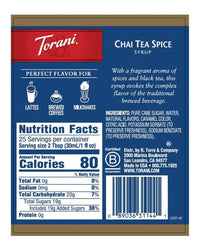 Torani Syrup Chai Tea Spice 750ml