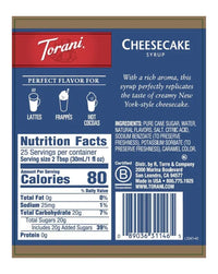 Torani Syrup Cheesecake 750ml