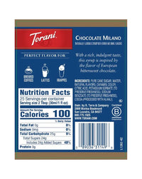 Torani Syrup Chocolate Milano (Dark) 750ml