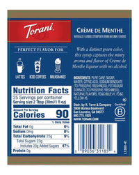Torani Syrup Creme de Menthe 750ml