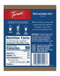 Torani Macadamia Nut Syrup 750ml