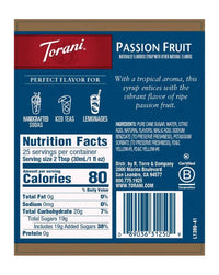 Torani Syrup Passion Fruit 750ml