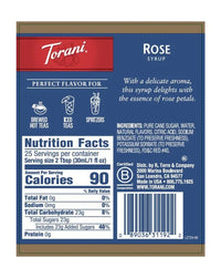 Torani Syrup Rose 750ml