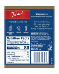 Torani Syrup Strawberry 750ml