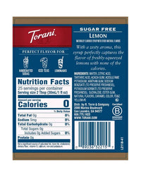 Torani Sugar Free Syrup Lemon 750ml