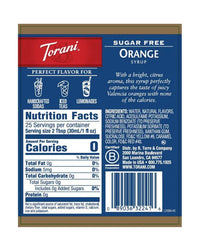 Torani Sugar Free Syrup Orange 750ml