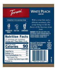 Torani White Peach Syrup 750ml